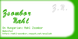 zsombor mahl business card